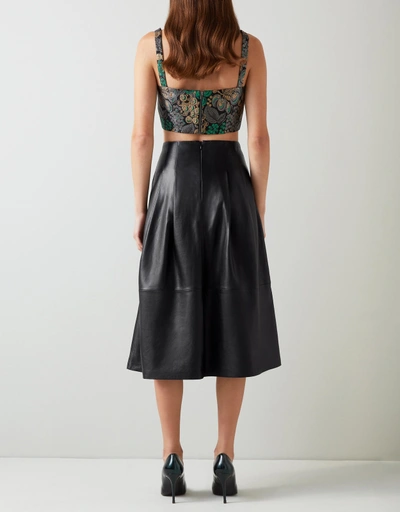 Farrow Leather A-Line Skirt