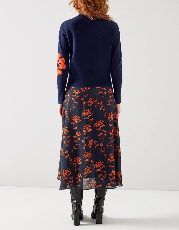 LK Bennett Krasner Floral Print Skirt