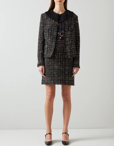 Angelica Multi Fleck Italian Tweed Jacket