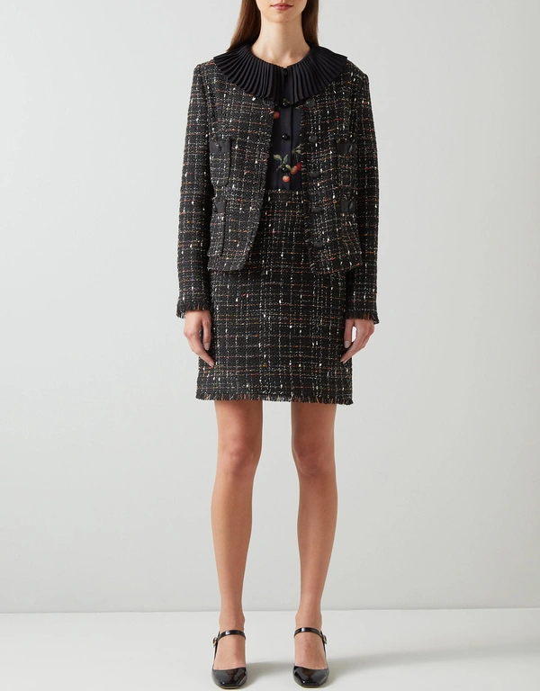 LK Bennett Angelica Multi Fleck Italian Tweed Jacket