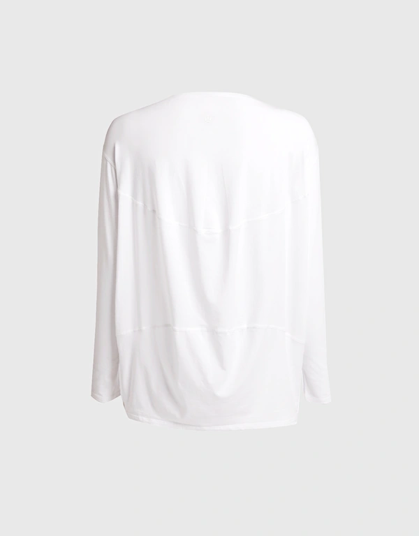 lululemon Back In Action Long Sleeve Shirt -White