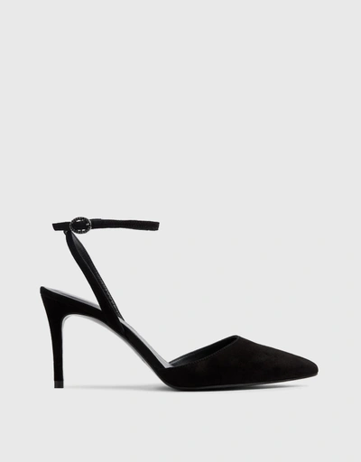 Nova Ankle Strap Heels -Black