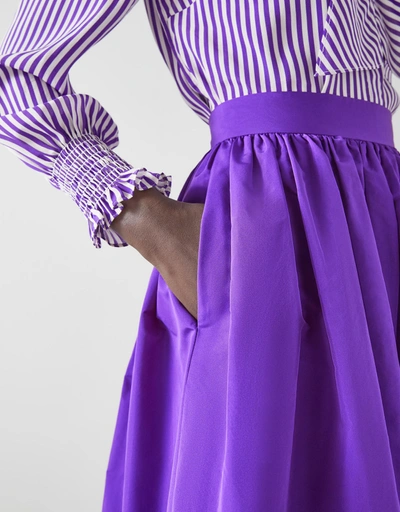 Olsen Purple Taffeta Skirt