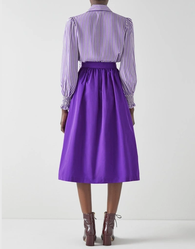 Olsen Purple Taffeta Skirt