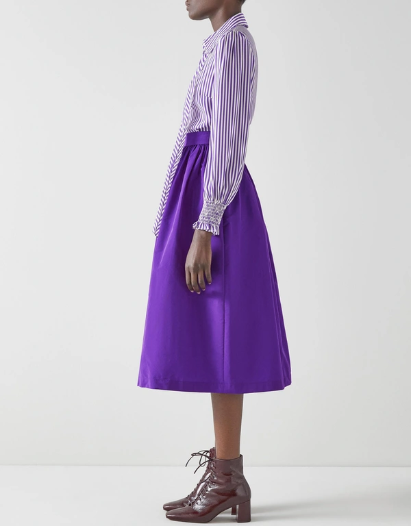 LK Bennett Olsen Purple Taffeta Skirt