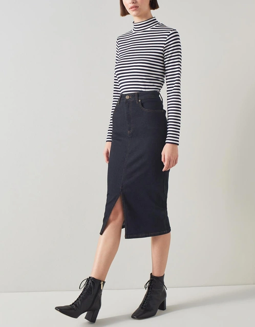 Lexi Women's Super Comfy Stretch Denim Skirt SKS22881 Black 2 at Amazon  Women's Clothing store