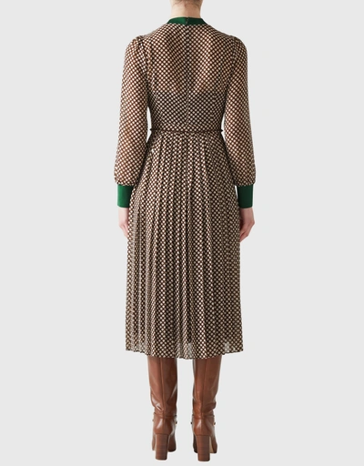 Marianne Spot Print Midi Dress