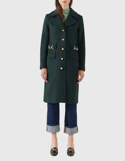 Spencer Recycled Wool Blend Coat-ForestGreen