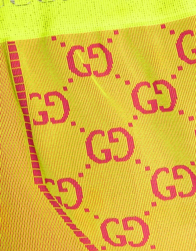 GG 平紋針織提花彈力單車褲