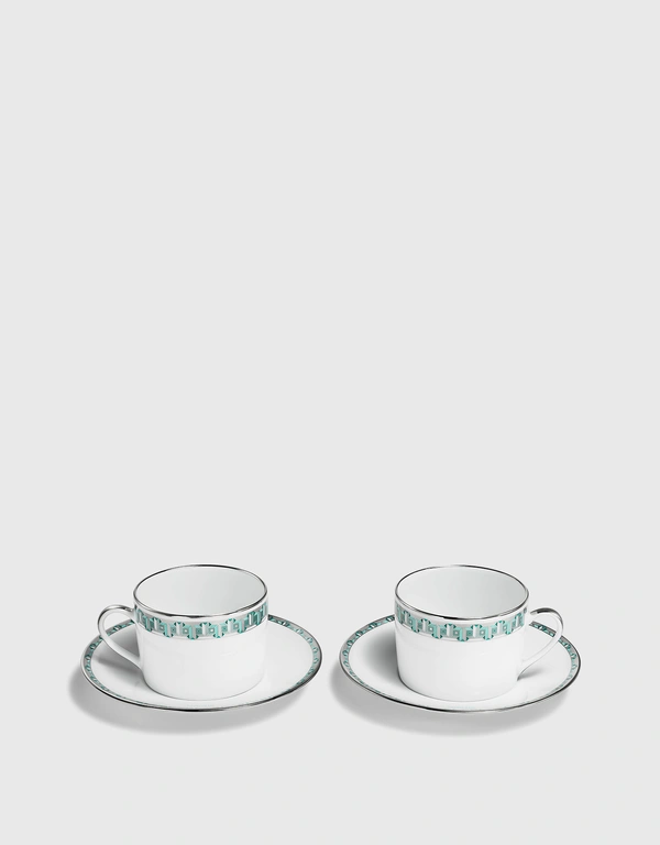 Tiffany & Co. Tiffany T True：茶杯和茶碟2入組