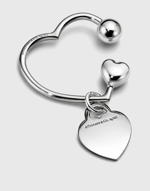 Return to Tiffany®：Sterling Silver Heart Tag Screwball Key Ring