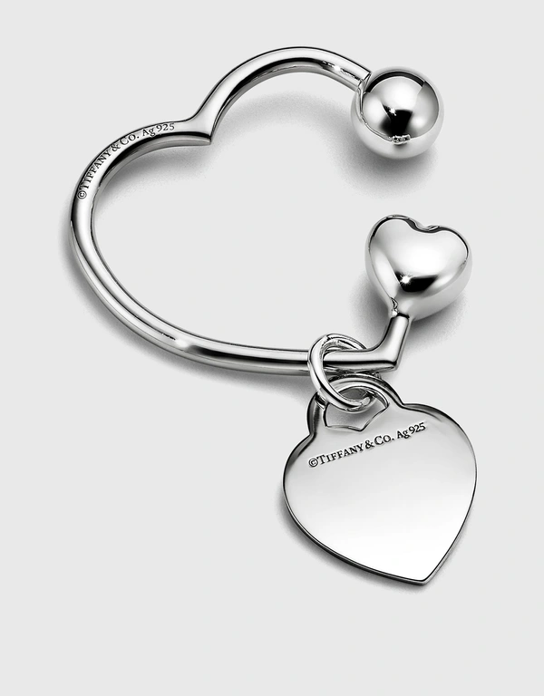Tiffany & Co. Return to Tiffany®：Sterling Silver Heart Tag Screwball Key Ring