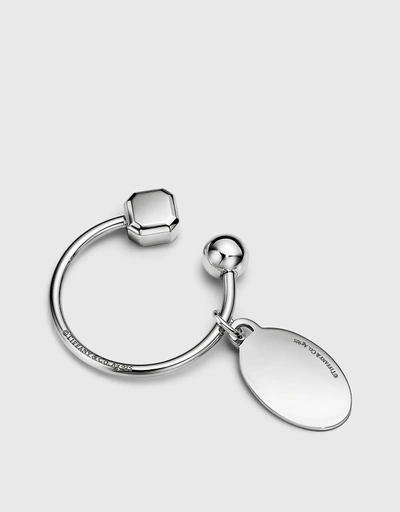 Return to Tiffany®：Sterling Silver Oval Tag Screwball Key Ring
