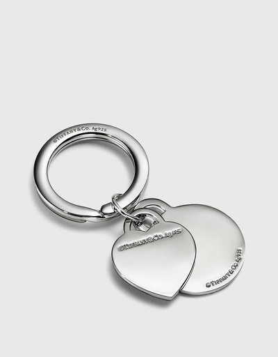 Return to Tiffany®：圓形和心形標籤鑰匙圈
