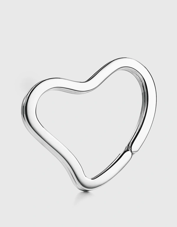 Tiffany & Co. Elsa Peretti®：Sterling Silver Open Heart Key Ring