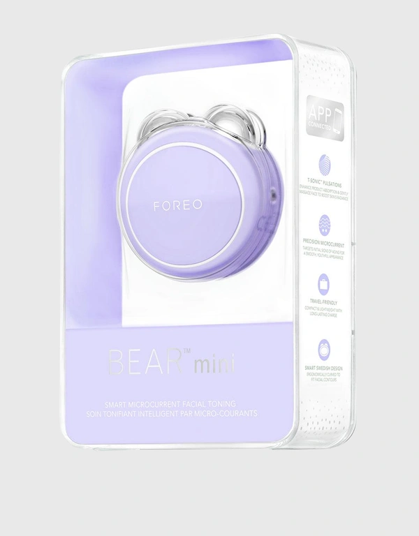 Foreo Bear Mini Microcurrent Facial Toning Device-Lavender