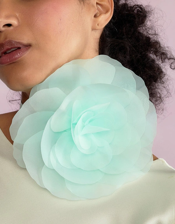 Cynthia Rowley Organza Flower Ties - Mint