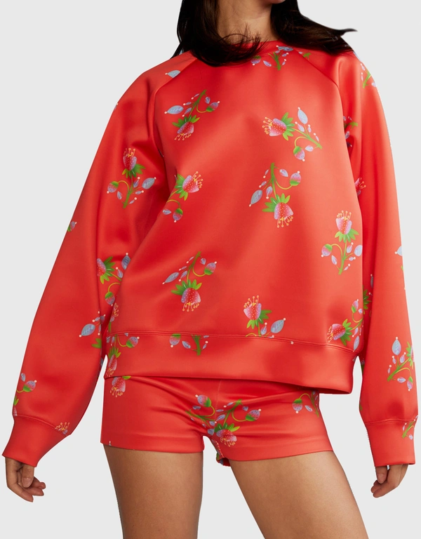 Cynthia Rowley Printed High Waisted Short - Red Floral