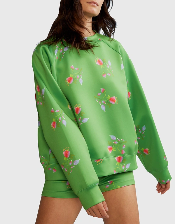 Cynthia Rowley Printed Oversized sweatshirt - Green Floral