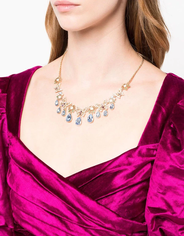 Marchesa Notte Butterfly Garden Crystal Necklace