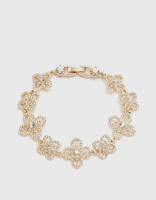 Marchesa Notte Floral Bracelet-Gold