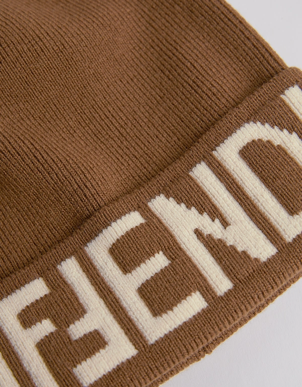 Fendi Fendi Logo 羊毛帽