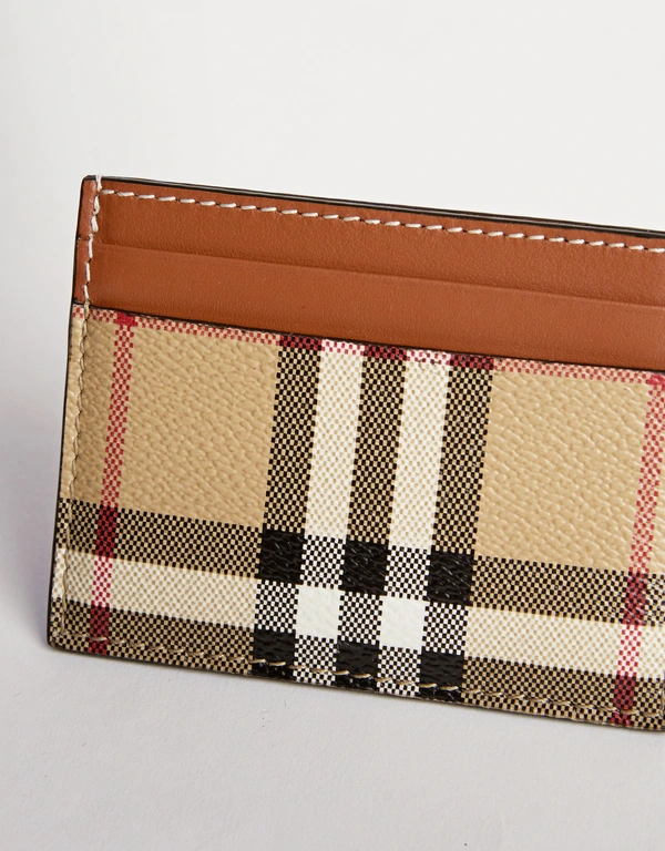 Burberry Vintage Check Leather Card Holder