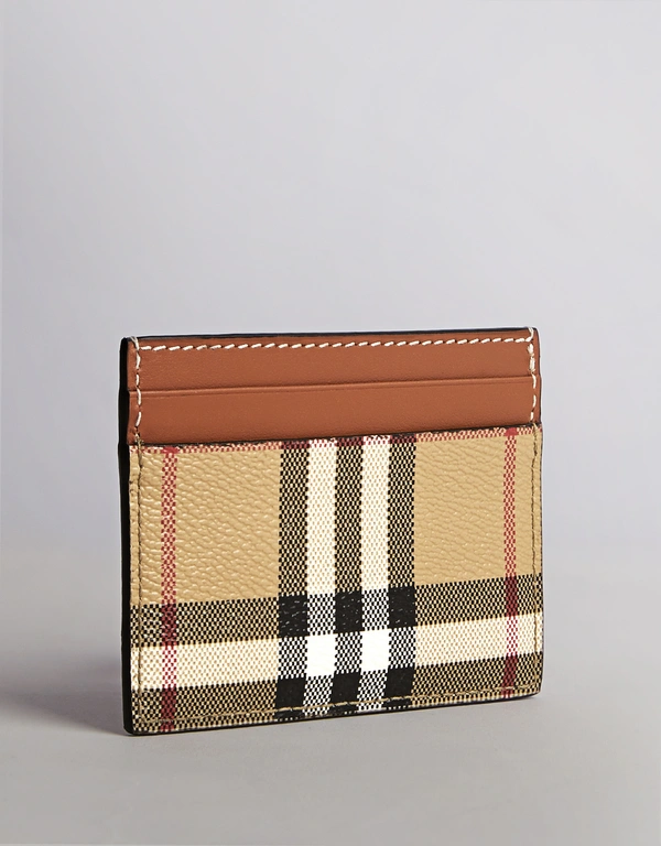 Burberry Vintage Check Leather Card Holder