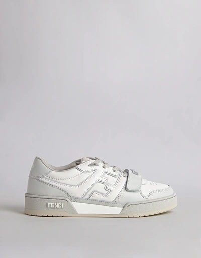 Fendi Match Leather Low Tops Sneakers