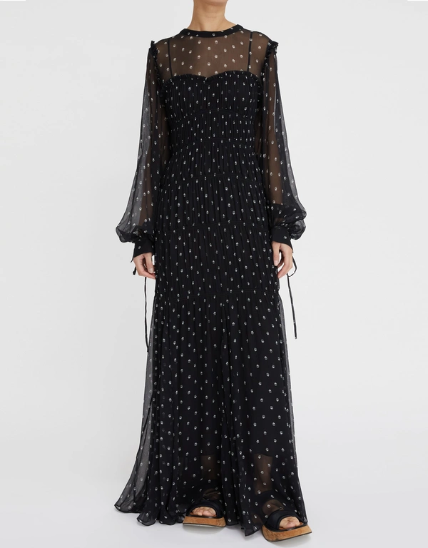 Lee Mathews Clemence Luxurious Silk Maxi Dress