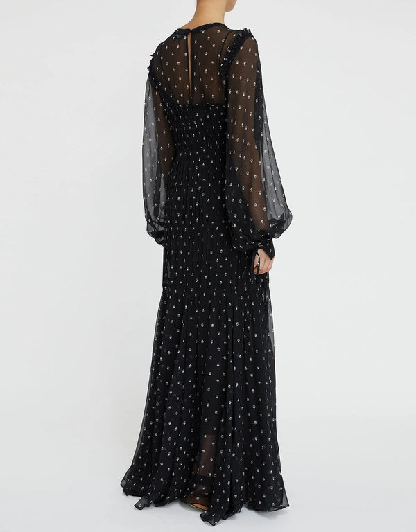 Lee Mathews Clemence Luxurious Silk Maxi Dress