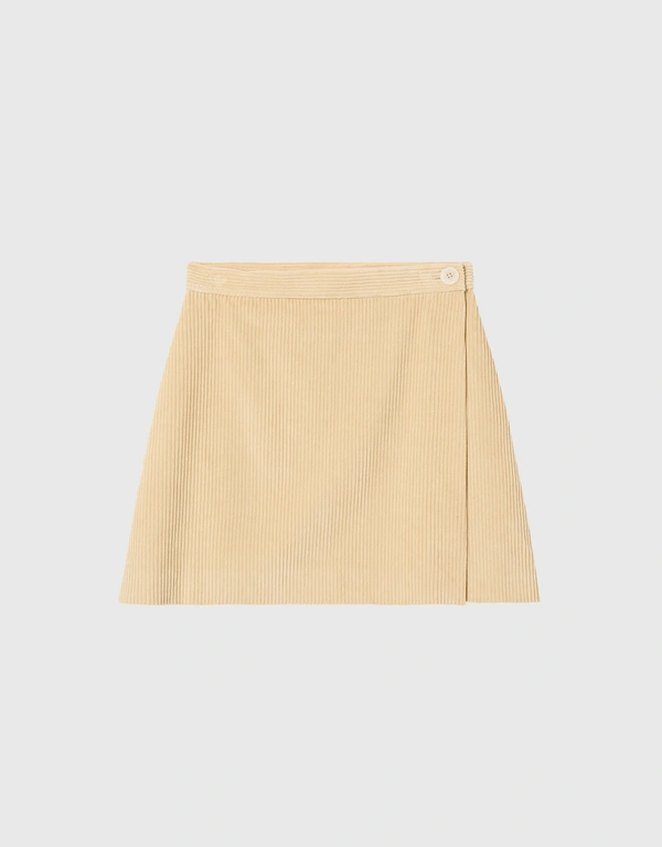 Lee Mathews Yuri Corduroy A-Line Mini Skirt