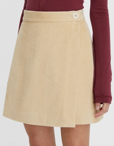 Yuri Corduroy A-Line Mini Skirt