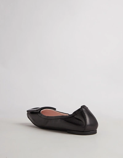 Viv' Pockette Lacquered Buckle Nappa Leather Ballet Flats