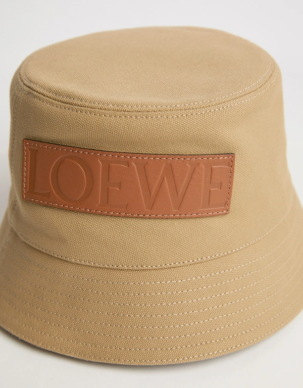 Loewe Stitched Brim Canvas Bucket Hat