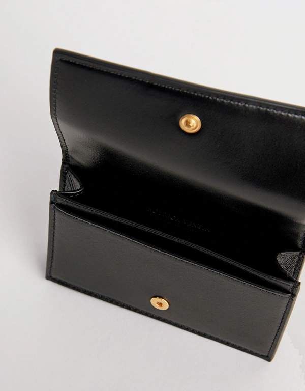 Bottega Veneta Cassette Intrecciato Leather Cardholder
