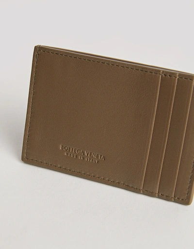 Cassette Intreccio Leather Card Case