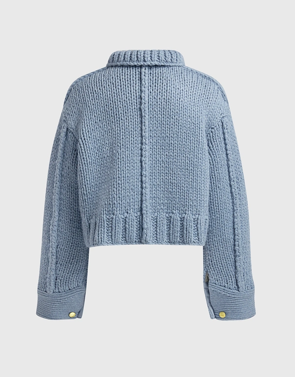 Sacai Carhartt WIP Knitted Cropped Jacket