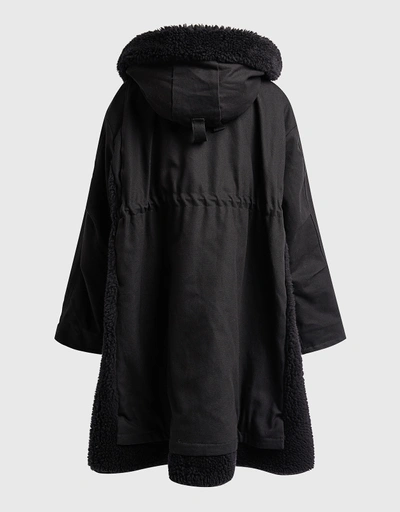 Black Carhartt WIP Panelled Parka Coat
