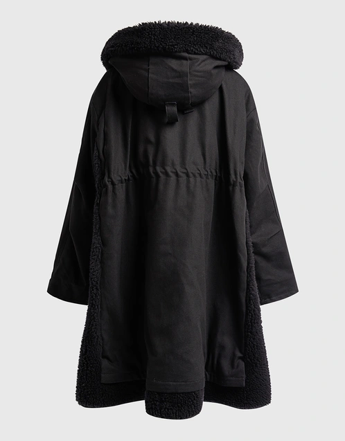Black Carhartt WIP Panelled Parka Coat