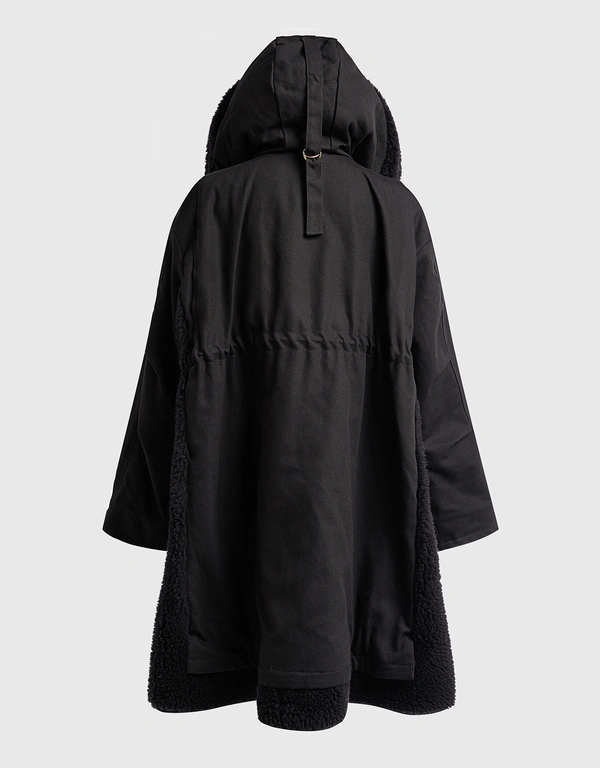 Sacai Black Carhartt WIP Panelled Parka Coat