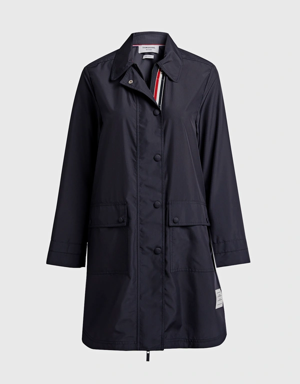 Thom browne Round Collar Overcoat-Navy