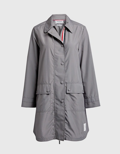 Round Collar Overcoat-Grey