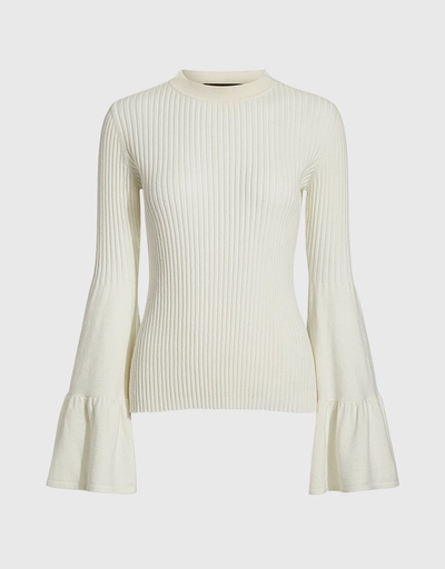 Corinne Tiered Bell Sleeve Sweater