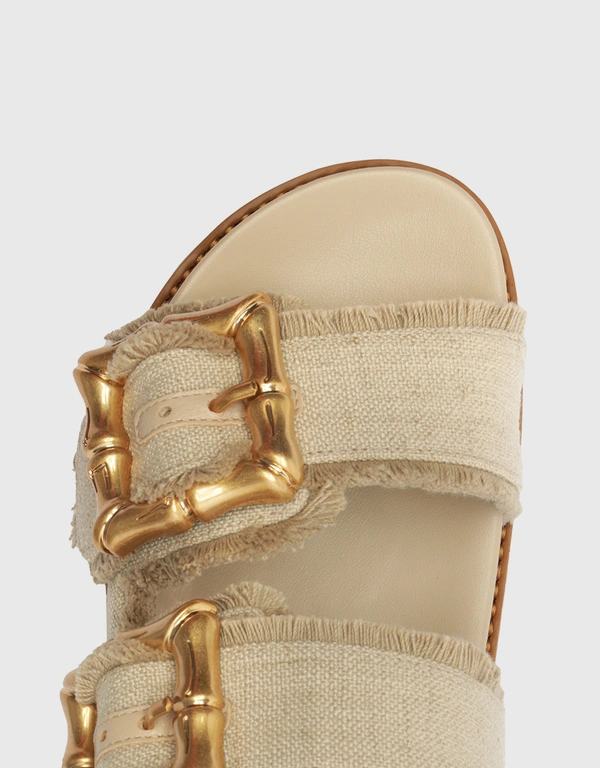 Schutz Enola Sporty Casual Sandals-Beige