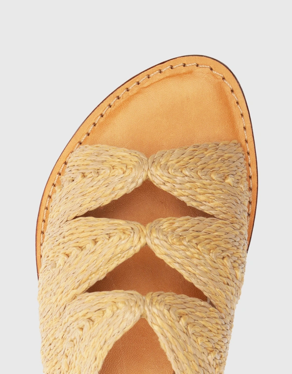 Schutz Ivy Woven Flat Sandals