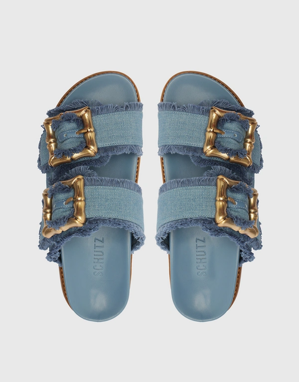 Schutz Enola Sporty Casual Sandals-Blue
