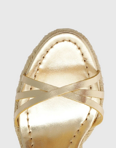 Alexandra Metallic Leather Sandals