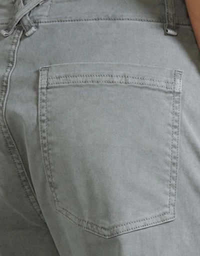 Chino Low-Rise Straight-Leg Jeans-Volcano Grey