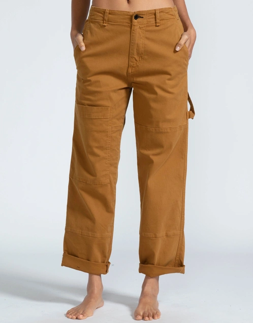 Carpenter Straight Leg Jeans-Brown